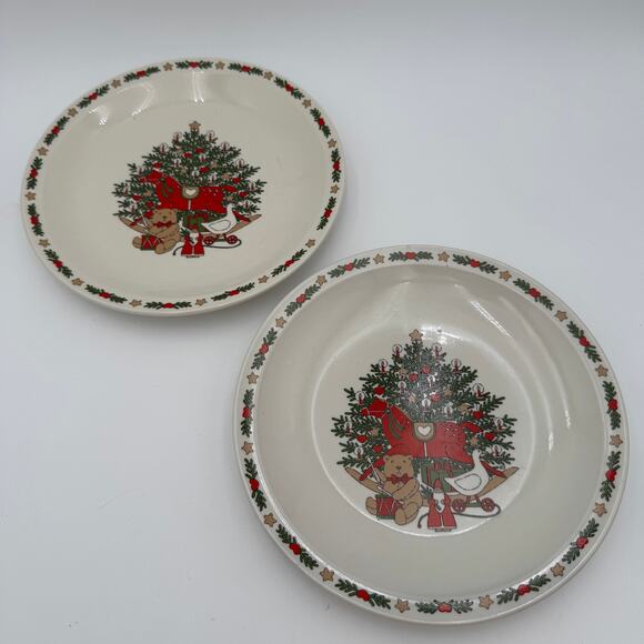 Vintage Salad Plates in O Christmas Tree by Ten Strawberry Street Set of 4 - Picture 6 of 13